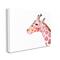 Stupell Industries Calm Giraffe Portrait Red Brown Safari Animal Canvas Wall Art